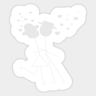 valentine dancers Sticker